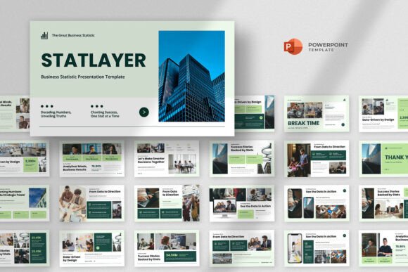Download Business Statistic Powerpoint Template - Business Collection