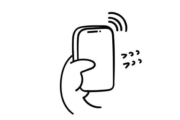 Download Doodle Cell Phone with Network - Network Collection