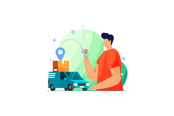 Download Customer Using App Delivery Tracking - Premium Resources