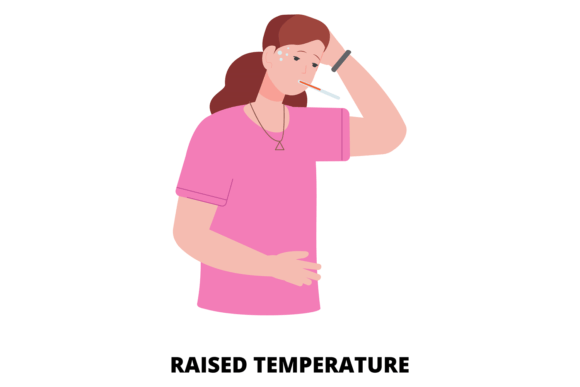 Download Raised Temperature. Sickness Symptom Inf - Sickness Collection