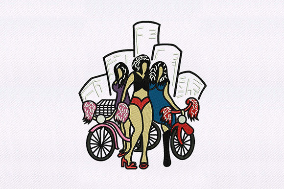 Download Slick Female Cyclists Design - Slick Collection