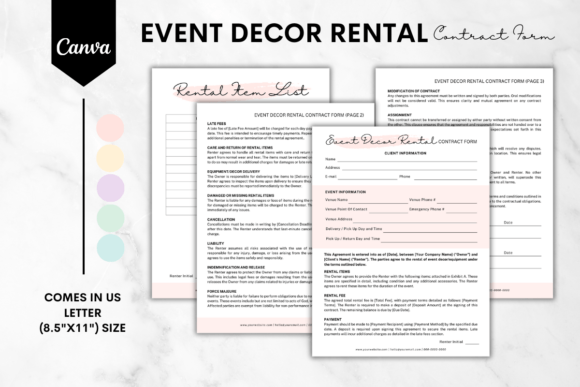Download Event Decor Rental Contract Form 1 - Event Collection