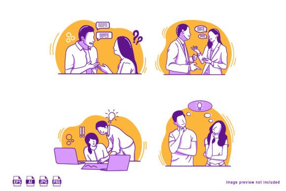 Download 4 Business Idea Discussion - Flat - Business Collection