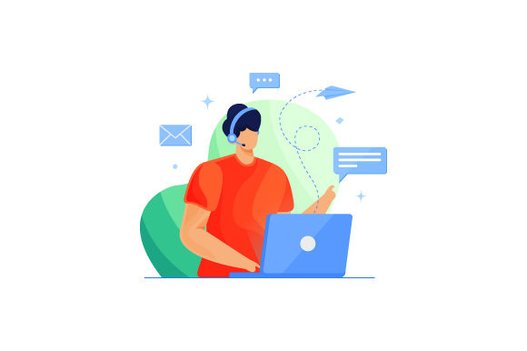 Download Active Customer Service Illustration - Premium Resources