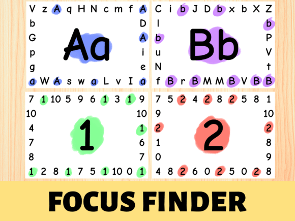 Download Focus Finder Activity Letter Number Find - Activity Collection