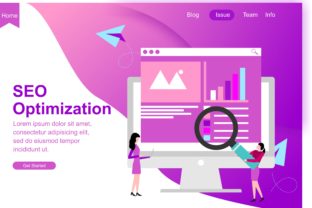 Download Web Page Design for SEO, Teamwork and Business Strategy. Modern Website Vector Illustration - Business Collection