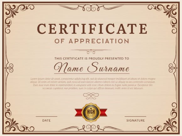 Download Certificate Template. Decorative Borders - Certificate Collection